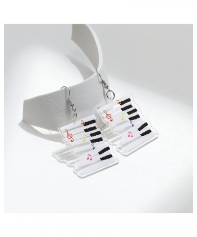 Colorful Teacher Earrings for Women Girls - Acrylic Rainbow Pencil Dangle Earrings School Gift Piano Keys Earrings $5.12 Earr...