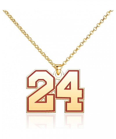 Stainless Steel Personalized Number Necklaces for Athletes Sports Team Jersey Number Pendant Chain Soccer Football Basketball...