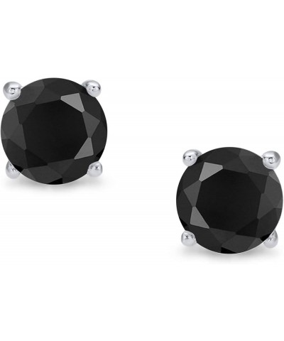 Classic Round Cubic Zirconia Solitaire Stud Earrings For Women Unisex Traditional .925 Sterling Silver Brilliant Cut AAA CZ S...