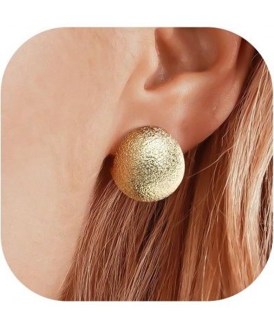 Stud Earrings for Women Trendy Hypoallergenic Small Gold Star Ball Rose Knot 14K Chunky Earrings for Teen Girls Fashion Jewel...