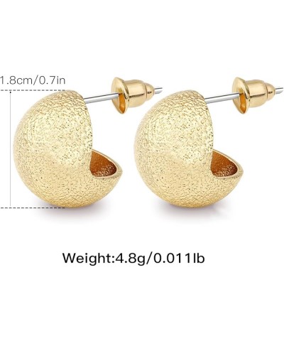 Stud Earrings for Women Trendy Hypoallergenic Small Gold Star Ball Rose Knot 14K Chunky Earrings for Teen Girls Fashion Jewel...