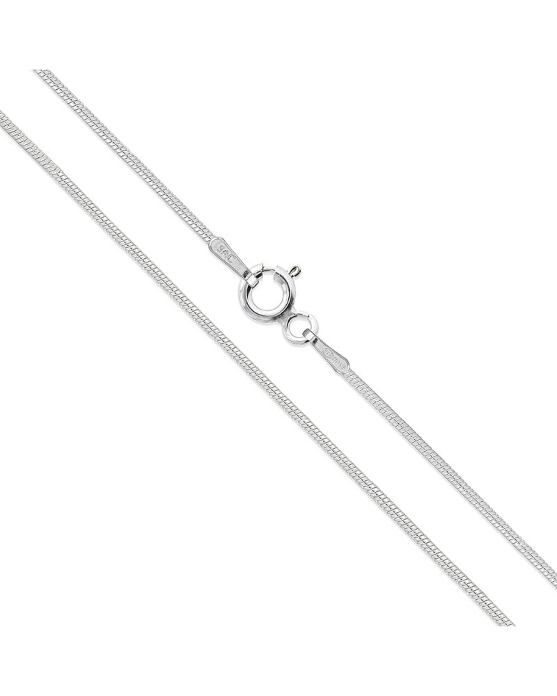 Sterling Silver Round Snake 0.8mm 0.9mm 1mm 1.2mm 1.6mm Chain 925 Italy Necklace 0.8mm Length 36 Inches $11.74 Necklaces