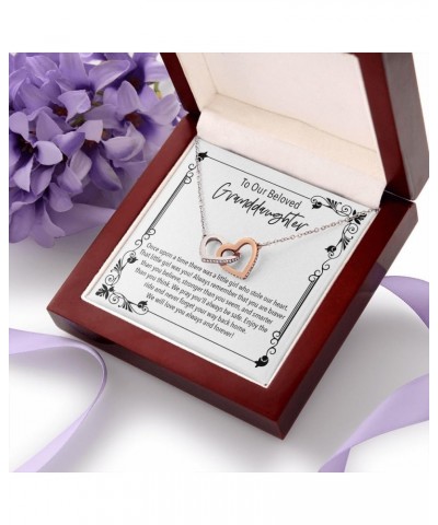 Granddaughter Gift Ideas - Womens Pendant Necklaces with Message Cards, Mahogany Style Luxury Box with LED Light Interlocking...