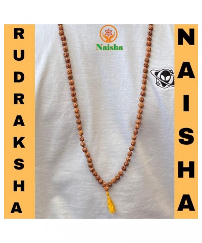 Rudraksha Stretchable Bracelet & Rudraksha Mala 108+1 Beads Necklace 5 mukhi Paanch mukhi 5 face, Prayer Beads, Wrist Mala Wr...