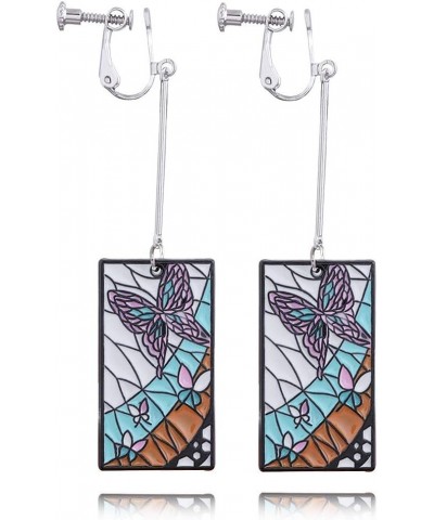 Anime Kamado Tanjiro Hanafuda Earrings - Kimetsu No Yaiba Hanafuda Earrings - Cosplay Accessories For Womens Girls Kochou Shi...