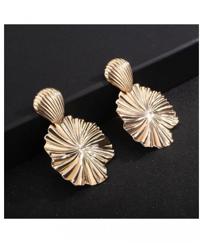 Gold Statement Drop Dangle Earrings Punk Big Geometric Flower Dangle Drop Earrings Party Prom Bar Jewelry Gifts for Women Gir...