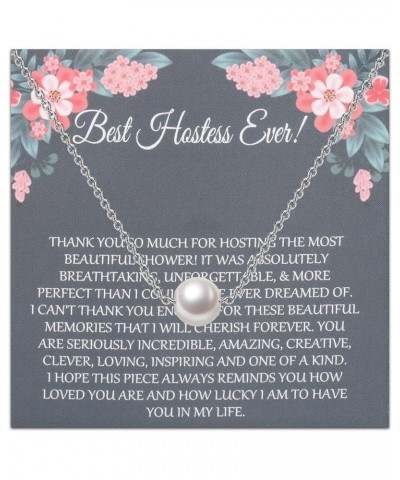 Hostess Gift Baby Shower Hostess Gift Hostess Thank You Gift Hostess Necklace, Hostess Jewelry Best Hostess Ever $10.38 Neckl...