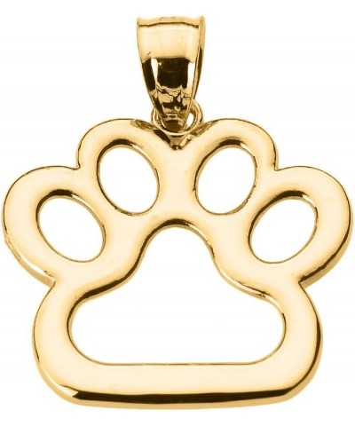 Polished 10k Gold Dog Paw Print Charm Pendant $81.40 Pendants