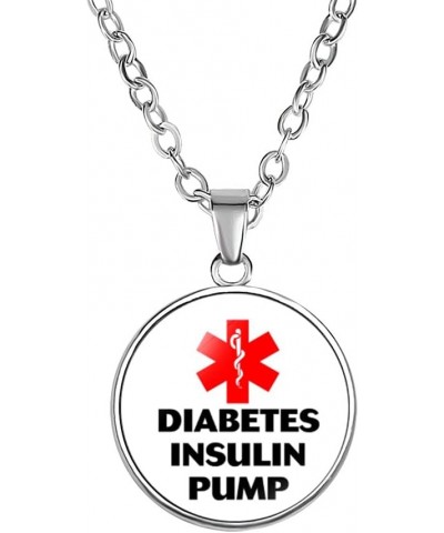 Medical Alert Necklaces for Men Women Type 1/2 Diabetes Diabetic Pendant Necklace Star of Life Caduceus Identification Charms...