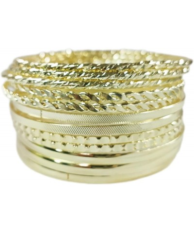 Bohemian Gold Silver Chunky Bangle Multilayer Stretch Snake Chunky Bracelets for Women Men Layered Stretchy Link Chain Bracel...