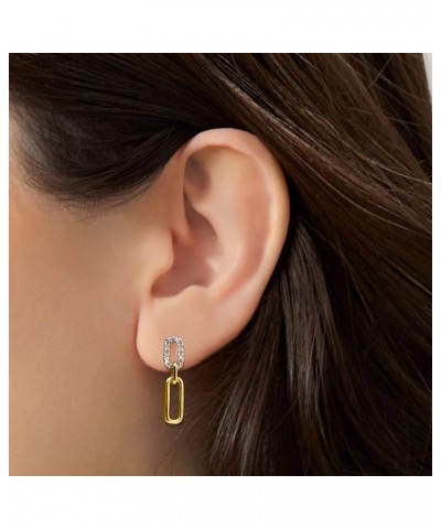 by Ross-Simons 0.10 ct. t.w. Diamond Paper Clip Link Drop Earrings in 14kt Yellow Gold $122.10 Earrings