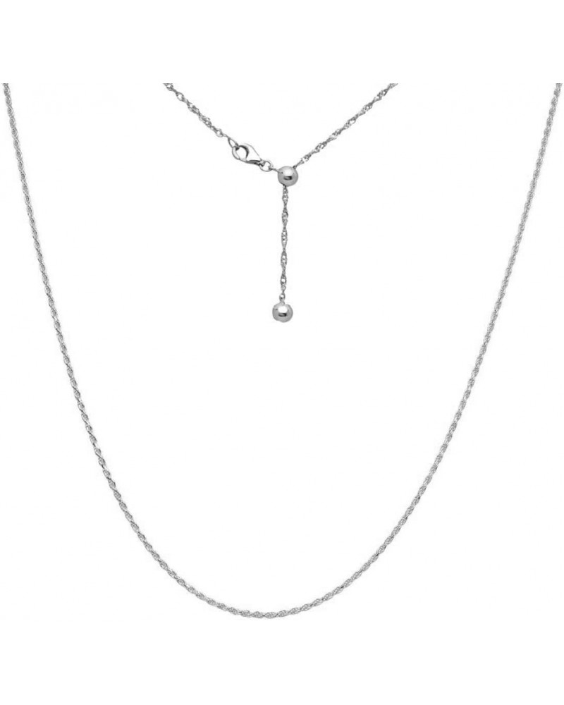 30" Italian Silver Milano Twist Adjustable Chain $29.25 Necklaces