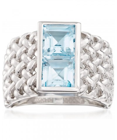 2.20 ct. t.w. Sky Blue Topaz Woven Ring in Sterling Silver $43.68 Rings