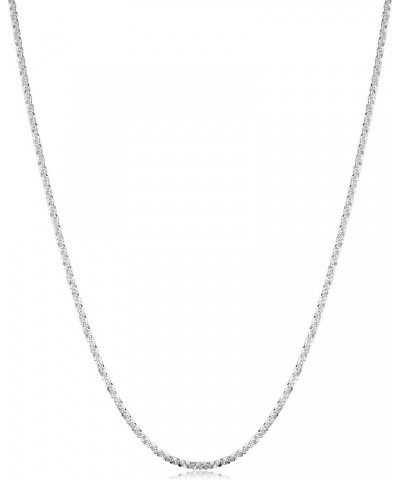 Sterling Silver 1.6 mm Sparkle Chain Necklace (14, 16, 18, 20, 22, 24, 30 or 36 inch) 16.0 Inches $14.99 Necklaces