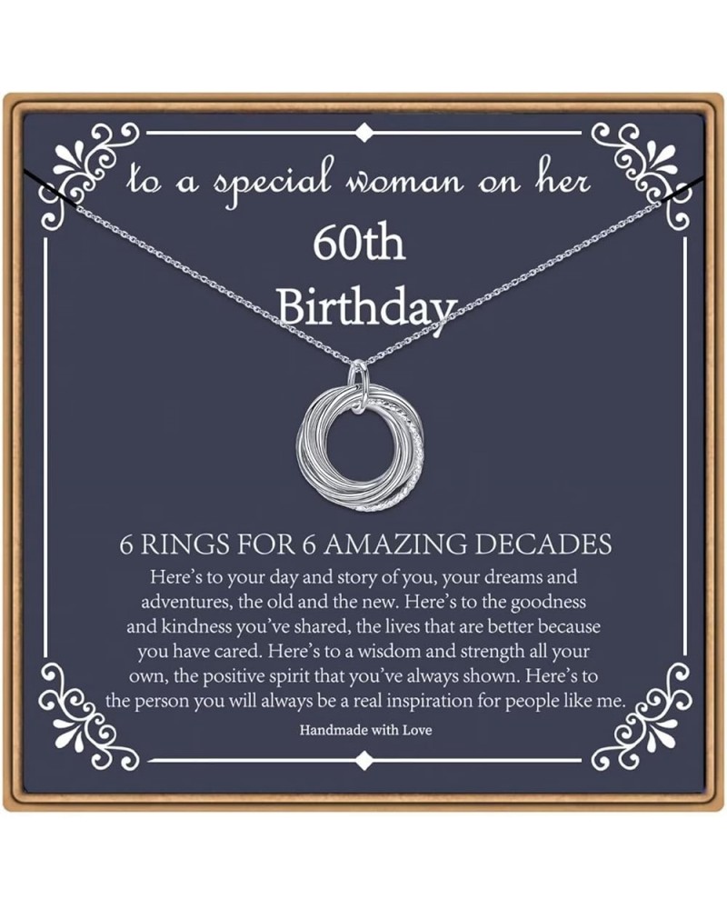 Birthday Gifts for Women, Sterling Silver Necklaces 30th 40th 50th 60th 70th 80th 90th Birthday Necklace For Her 30 40 50 60 ...