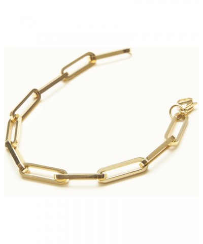 18K Gold Plated Thick Paperclip Chain Bracelet for Women/Men $20.64 Bracelets