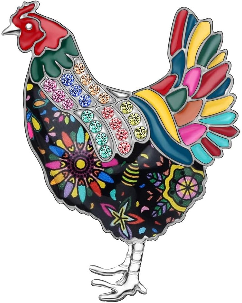 Enamel Alloy Hen Chicken Brooch Pin Sweet Fashion Animal Jewlery For Women Girls Gift Clothes Scarf Charms Multicolor $8.15 B...