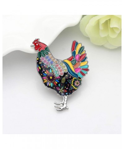 Enamel Alloy Hen Chicken Brooch Pin Sweet Fashion Animal Jewlery For Women Girls Gift Clothes Scarf Charms Multicolor $8.15 B...