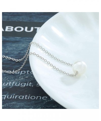 Back Necklace Pearl Backdrop Necklaces Body Chain Jewelry for Women and Girls Bridal Jewelry Silver $7.38 Body Jewelry