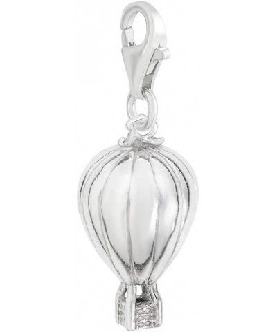 Hot Air Balloon Charm with Lobster Clasp White Gold $25.80 Bracelets