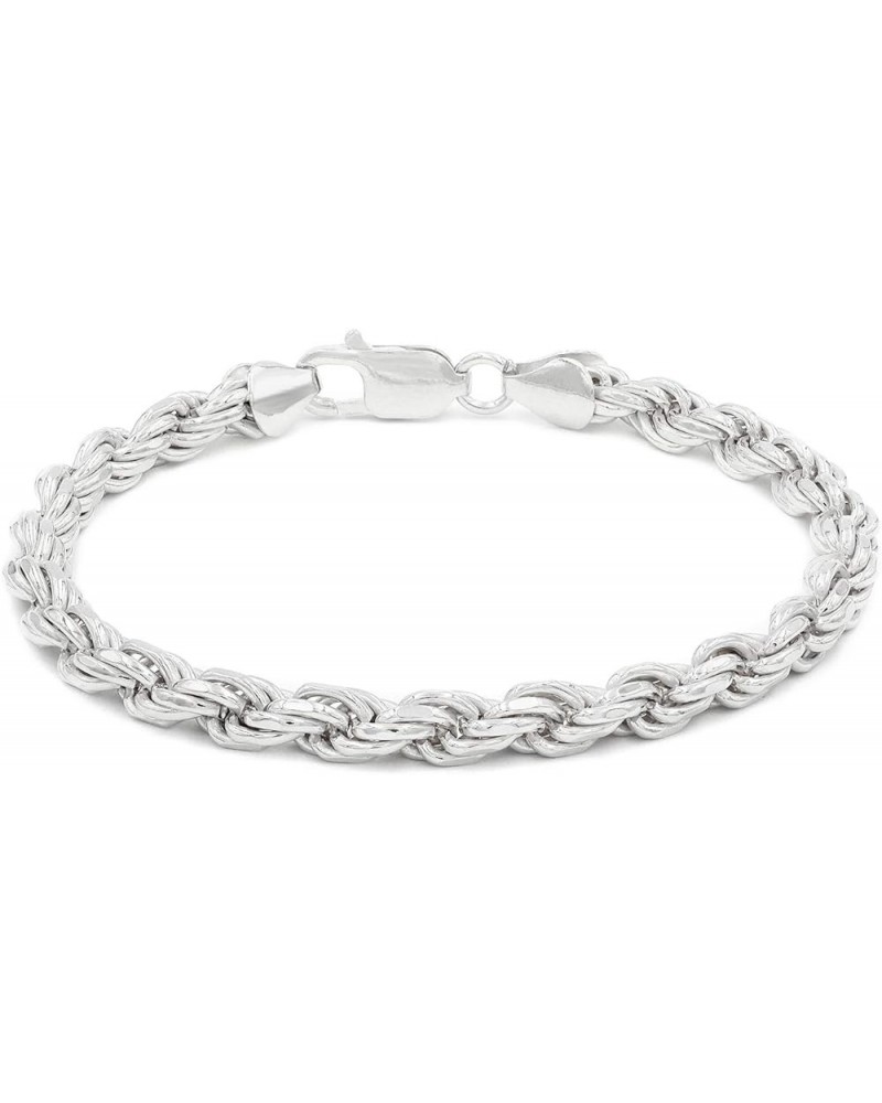 925 Italian Sterling Silver 1mm - 5.5mm Solid Rope Diamond Cut Chain, ITProLux Link Necklace or Bracelet 5.5mm (Bracelet) $28...