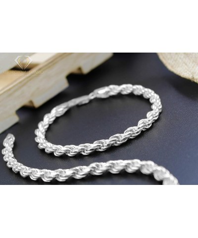 925 Italian Sterling Silver 1mm - 5.5mm Solid Rope Diamond Cut Chain, ITProLux Link Necklace or Bracelet 5.5mm (Bracelet) $28...