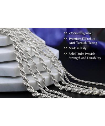 925 Italian Sterling Silver 1mm - 5.5mm Solid Rope Diamond Cut Chain, ITProLux Link Necklace or Bracelet 5.5mm (Bracelet) $28...