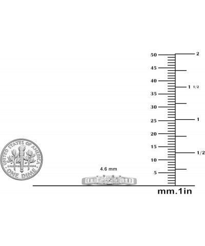 1/2 Carat Diamond, Prong Set 14K Gold 3 Stone Princess-cut Diamond Engagement Bridal Wedding Ring (H-I, I1-I2) Real Diamond J...
