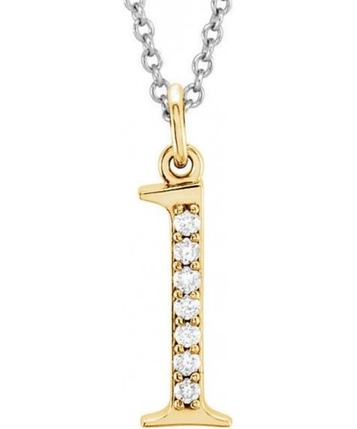 0.05 Carat (ctw) 14K Diamond Lowercase Letter 'a' to 'z' Initial Pendant, Yellow Gold l $62.12 Pendants