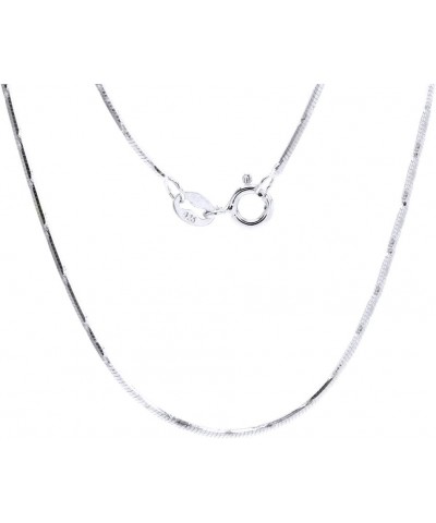 14K White Gold Over Sterling Silver Italian Crafted 0.50MM 18 Inches Chain $9.66 Necklaces