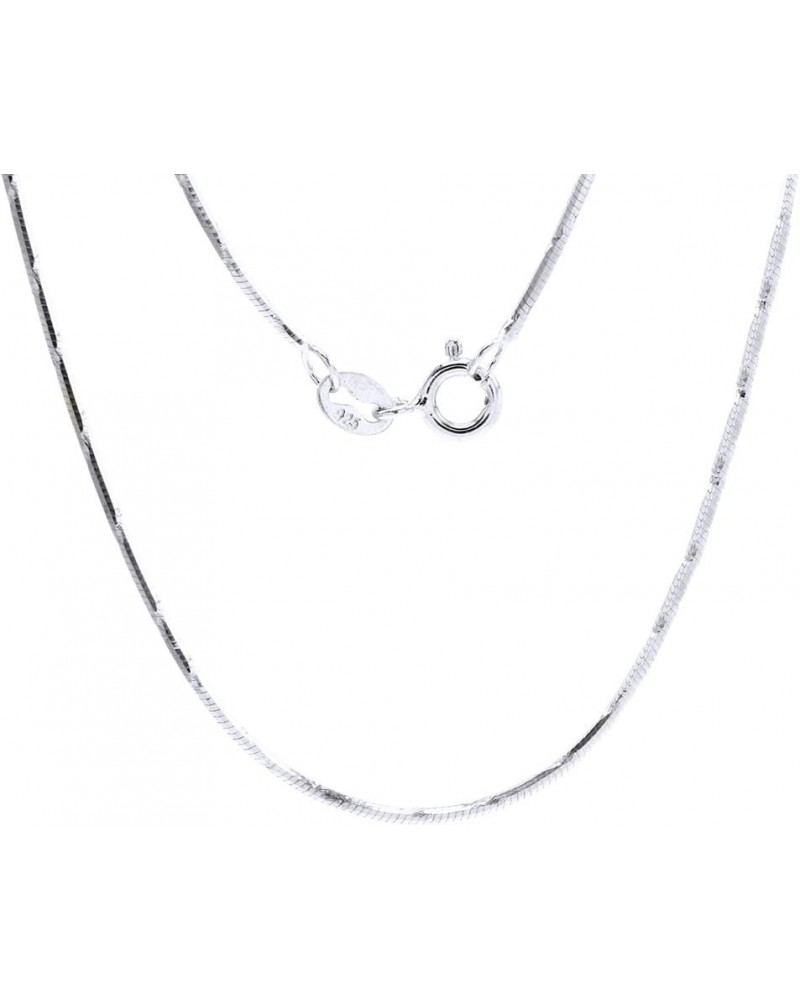 14K White Gold Over Sterling Silver Italian Crafted 0.50MM 18 Inches Chain $9.66 Necklaces