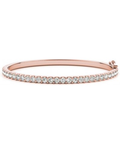 14K White Gold Diamond Bangle Bracelet Premium Collection Rose Gold 1.0 carats $579.59 Bracelets