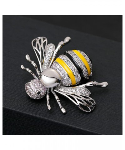 Brooch Pin, Sweater Dress Bag Fashion Jewelry Accessory Decor for Birthday Party Wedding Christmas Gifts Silver Bee 2 $7.07 B...