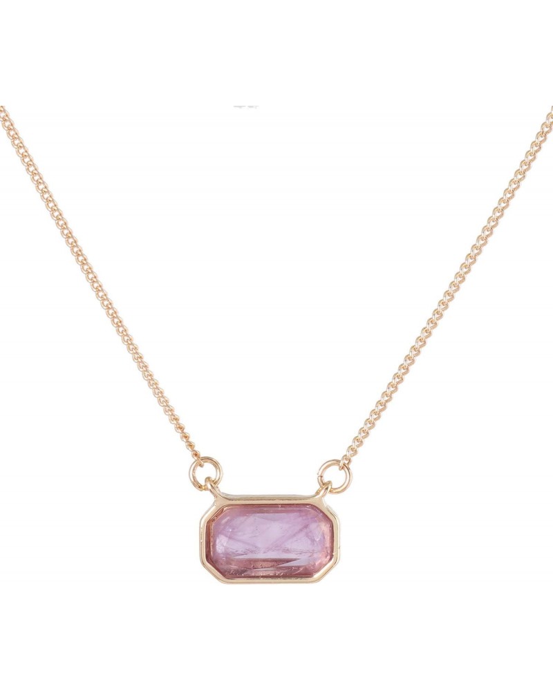 Rectangle Pendant Necklace Amethyst Necklace for Women Fashion Crystal Necklaces Jade Gemstone Stone Jewelry Gold Plated Neck...