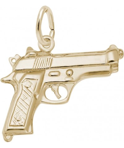 Pistol Charm, Charms for Bracelets and Necklaces yellow gold plated silver $21.82 Bracelets