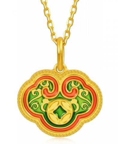 Cultural Blessings Daily Bliss 999 24K Solid Gold Ruyi Pendant 92666P [Not Include the-Necklace] $173.80 Necklaces