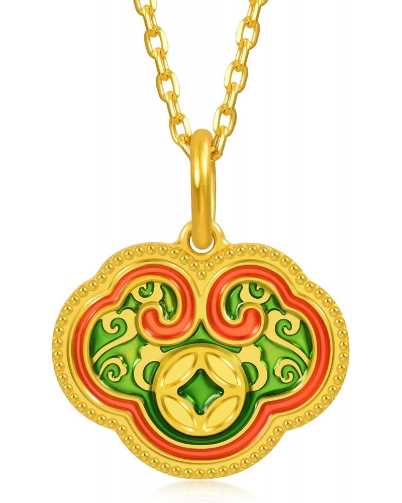 Cultural Blessings Daily Bliss 999 24K Solid Gold Ruyi Pendant 92666P [Not Include the-Necklace] $173.80 Necklaces