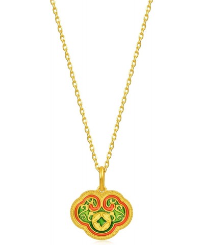 Cultural Blessings Daily Bliss 999 24K Solid Gold Ruyi Pendant 92666P [Not Include the-Necklace] $173.80 Necklaces