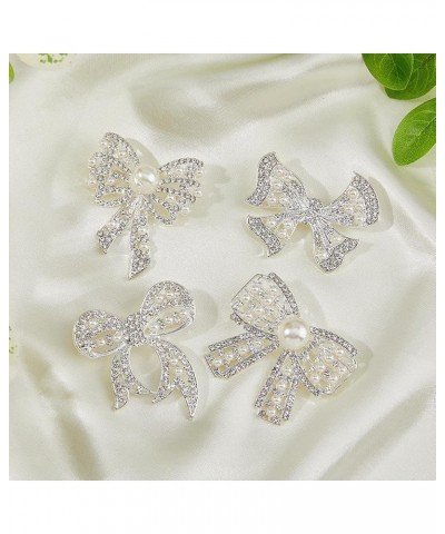 Crystal Rhinestone Brooch Pin Rhinestone Brooches Women Brooch Pin for Woman Girls Clothes Hats Scarves Bags Mixed Color-4Pcs...