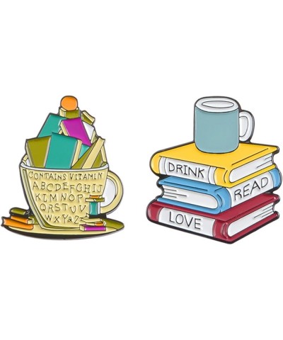 Enamel Pin for Book Lovers, Reading Lover Brooch Pins, Cute Funny Cartoon Books Brooch for Backpack Clothing, Gifts for Teach...