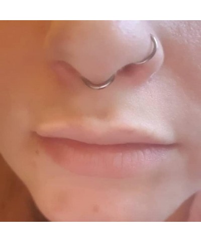 Hinged Nose Rings Hoop 316L Surgical Steel Hypoallergenic Septum Ring Lip Ring Helix Cartilage Rook Earrings Body Piercing Je...