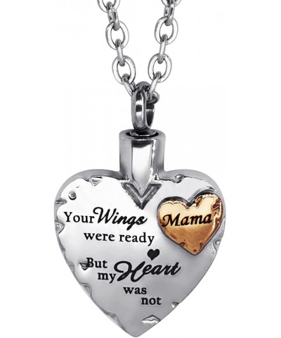 Gold Family Love Your Wings were Ready but My Heart was not Urn Necklace for Ashes Memorial Keepsake Cremation Jewelry Mama $...