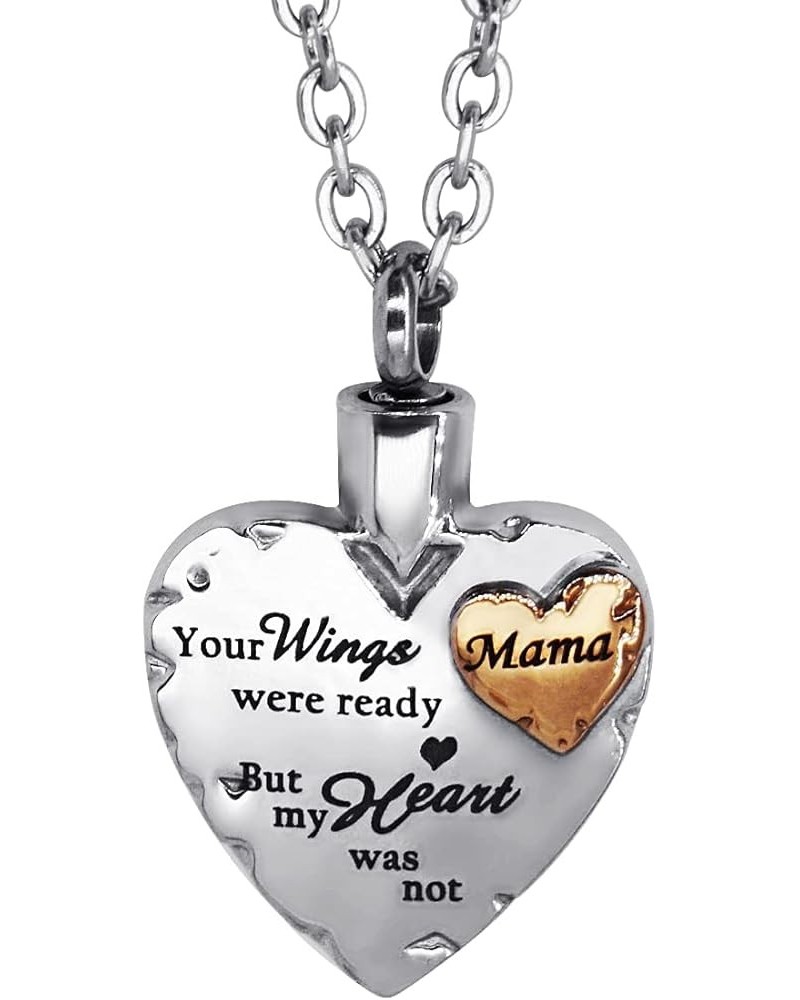 Gold Family Love Your Wings were Ready but My Heart was not Urn Necklace for Ashes Memorial Keepsake Cremation Jewelry Mama $...