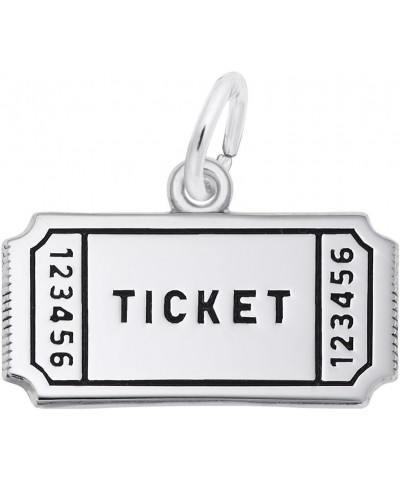 Movie Ticket Charm, Charms for Bracelets and Necklaces White Gold $23.87 Bracelets