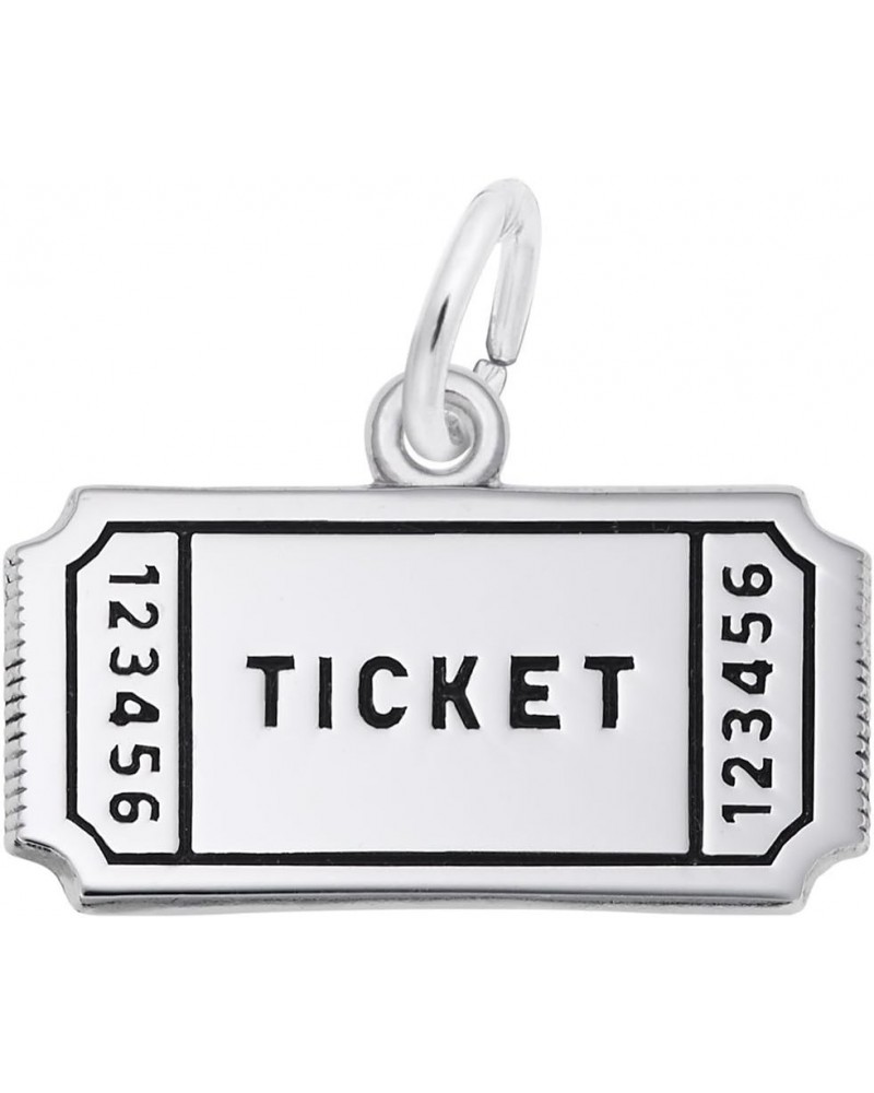 Movie Ticket Charm, Charms for Bracelets and Necklaces White Gold $23.87 Bracelets