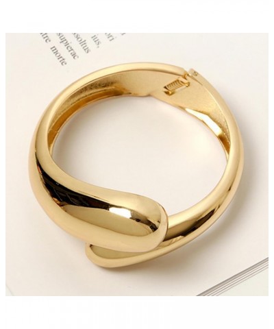 Gold Bangle Bracelet for Women Wide Grooved Cuff Bracelets Chunky Gold Bracelet Gold Cuff Bracelets Gold Polished Bangle Brac...