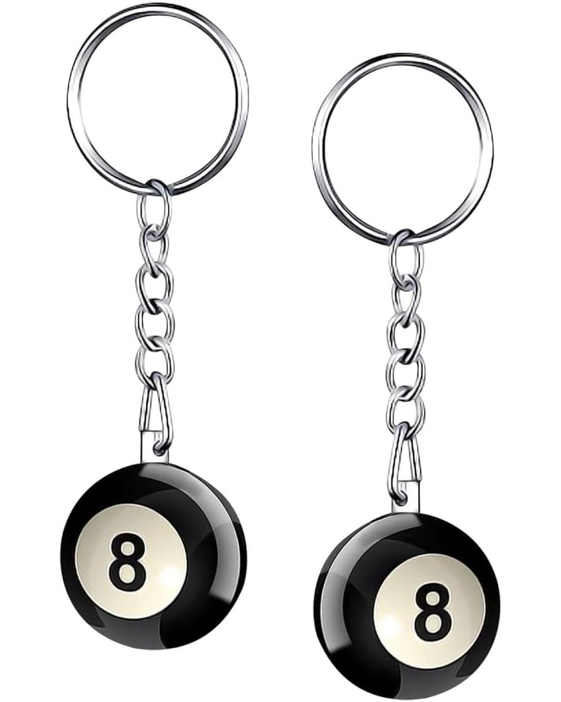 Billiards Ball Keyring Pool Player Gift Pool Ball Lucky 8 Ball Charm Keychain Gift for Billiards Lover Ball-1 $8.61 Bracelets