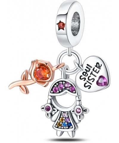 925 Sterling Silver Charms for Bracelets LOVE MOM Heart Charm Travel Charms fit Mother's Day Gift Girl's Charms Beads $8.09 B...