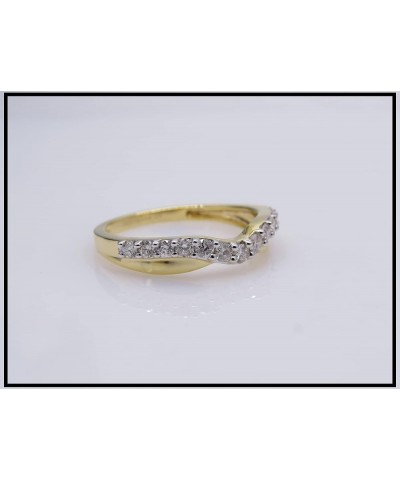 0.55 Carat (ctw) Round White Diamond Contour Wedding Band for Women in 10K Gold 9 Yellow Gold $282.97 Bracelets