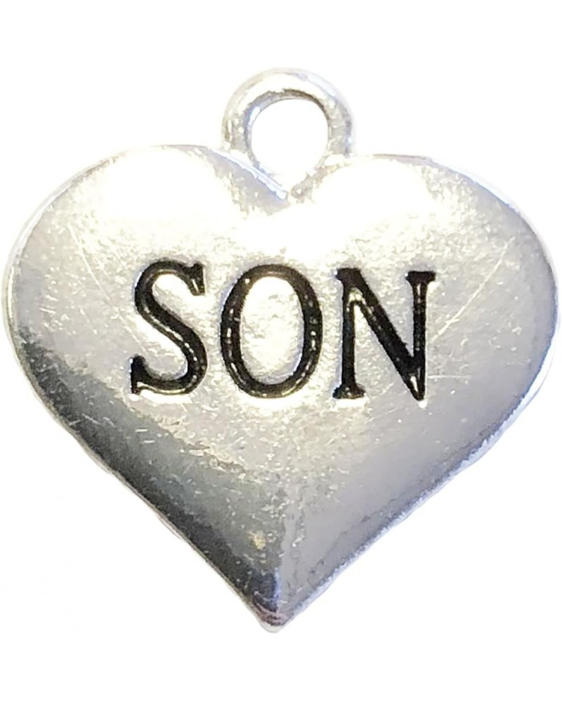 Custom Family Charms ONLY Silver Heart Charms to Add to Any Jewelry Items Choose Charms Son $9.68 Bracelets